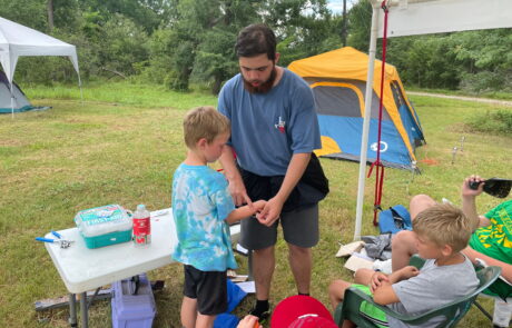 Jacob teaches first aid